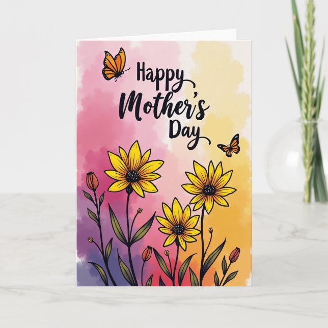 Painterly Mothers Day Wish Card (Front)