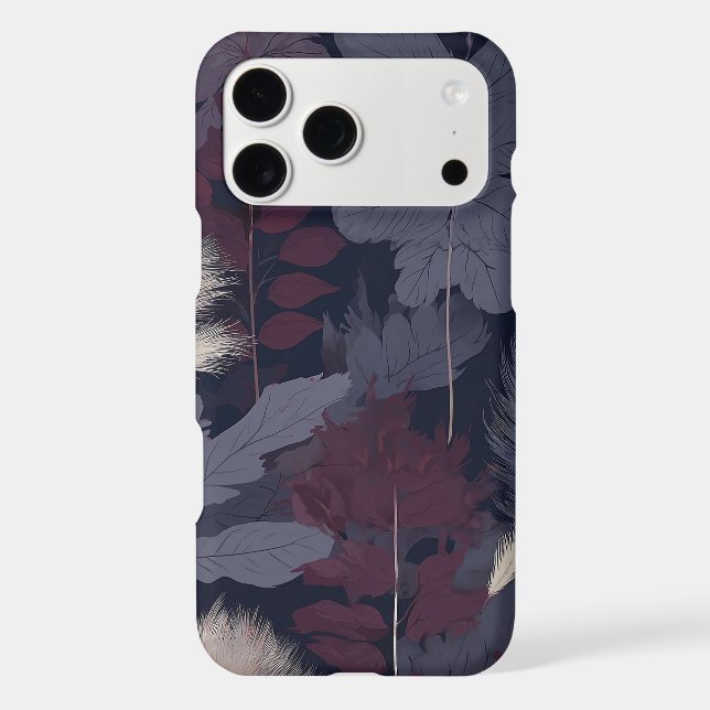 Painterly Plum Fig & Pampas Grass Autumn Tote Bag iPhone Case (Back)