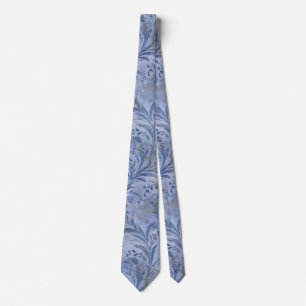 Painterly Smokey Blue Dreamy Hues Neck Tie