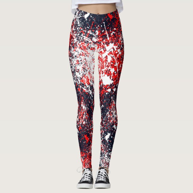 Painterly Splash Decor on Leggings (Front)