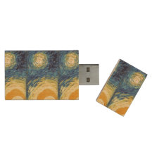 Painterly Swirling Night Sky Stripe Pattern Blue
