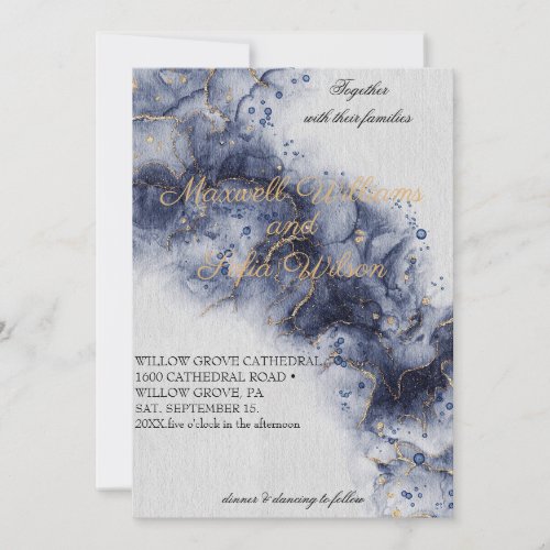 Painterly Watercolor Moody Wedding Invitation