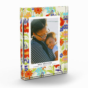 Painterly Wildflower Frame Mother's Day Gift Photo Block