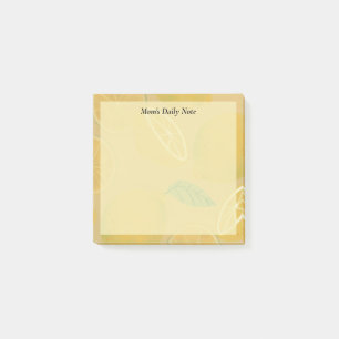 Painterly Yellow Rustic Lemon Slice Post-it Notes