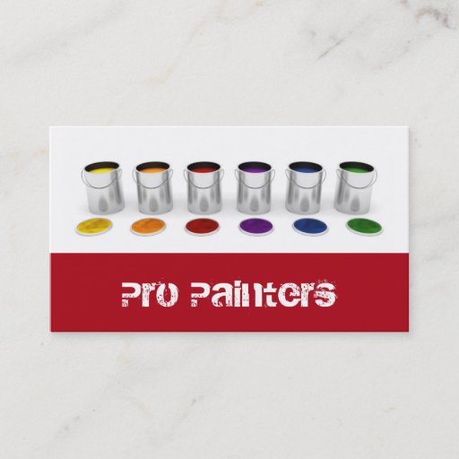 Customizable Painters and Decorators Business Card