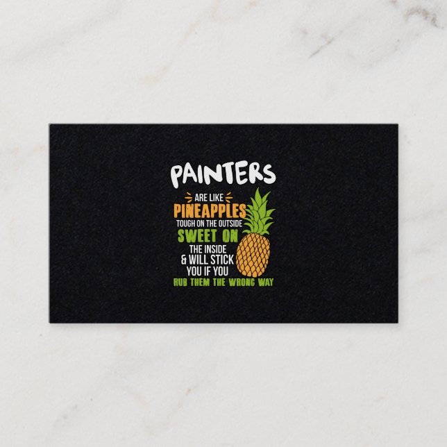 Painters Are Like Pineapples. Business Card (Front)