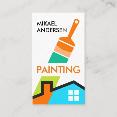 Painters Brush Painting Home Business Card