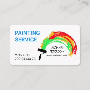 Painter's Brush Painting Paint Splatter Business Card