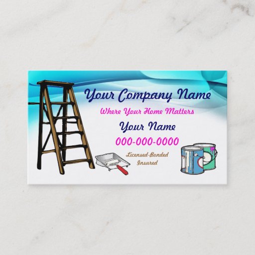 Customizable Painter's Business Card