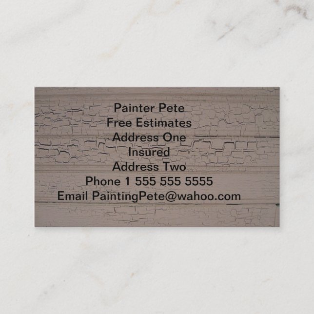 Painter's business cards (Front)