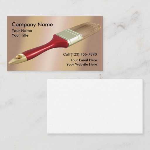 Customizable Painters Business Cards