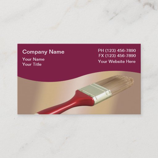 Customizable Painters Business Cards