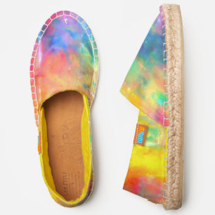 [Painter's Cloth] Distressed Rainbow Tie-Dye Espadrilles