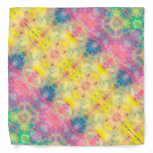 [Painter's Cloth] Pastel Fractal Tie-Dye Bandana