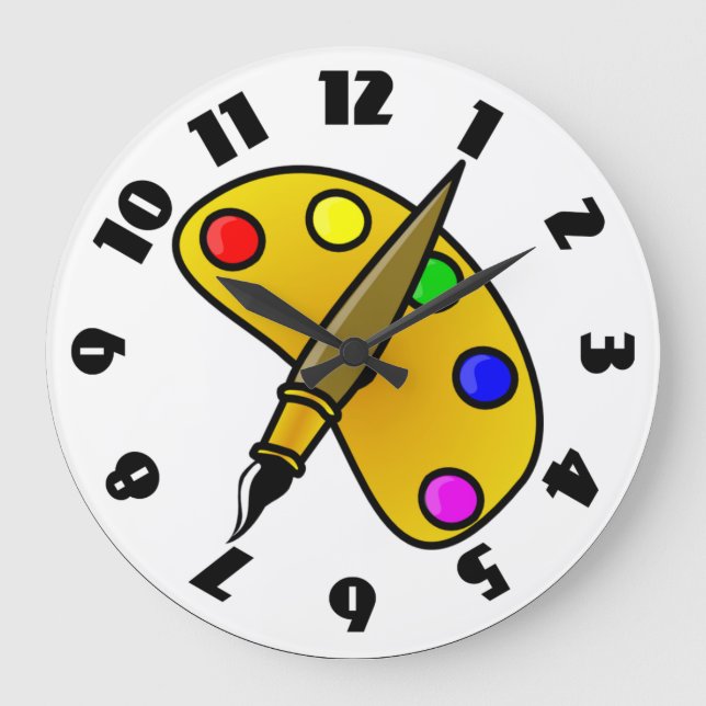 Painters Color Palette Clock (Front)