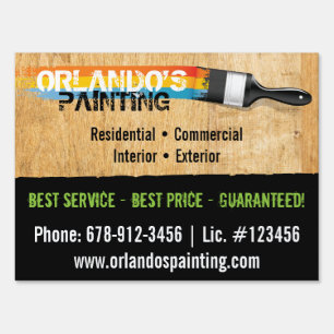 Painter's Double-sided Yard Sign