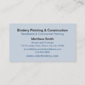 Painter's Edge Business Card (Back)