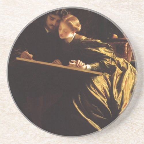 Painters Honeymoon by Lord Frederic Leighton Sandstone Coaster