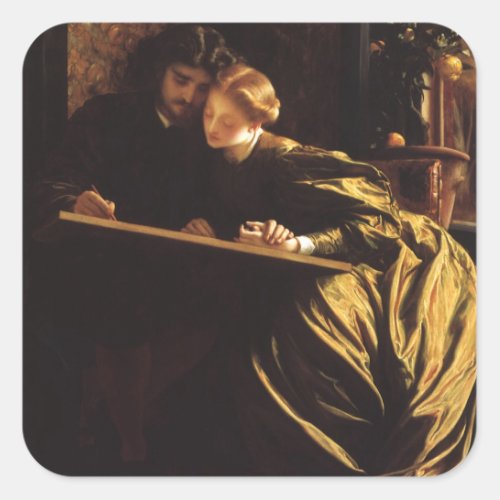 Painters Honeymoon by Lord Frederic Leighton Square Sticker