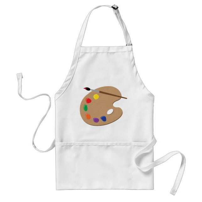 Painters Palette Adult Apron (Front)