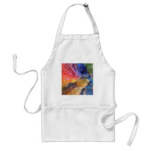 Painters Palette Colorful Paint  Adult Apron