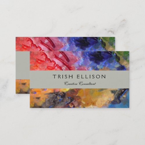 Painters Palette Colorful Paint  Business Card