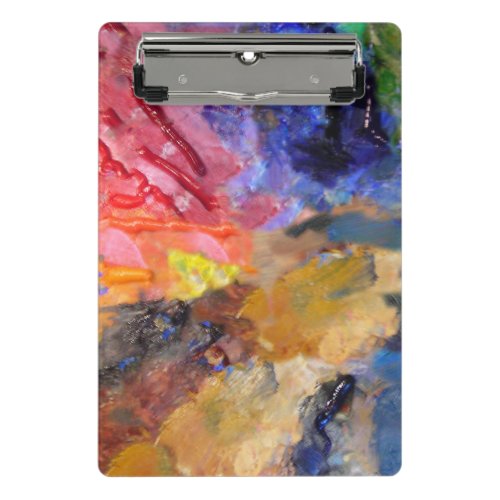 Painters Palette Colorful Paint  Mini Clipboard