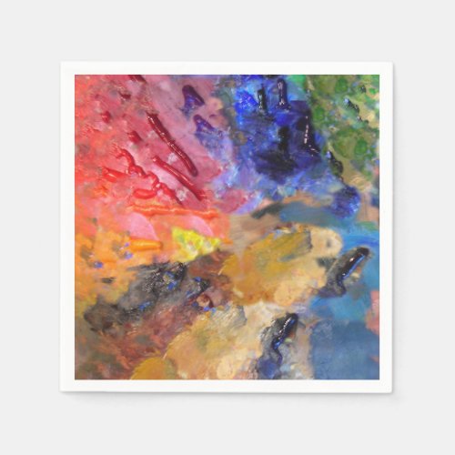 Painters Palette Colorful Paint  Paper Napkins