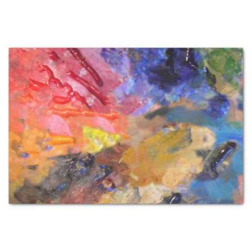 Painters Palette Colorful Paint  Tissue Paper