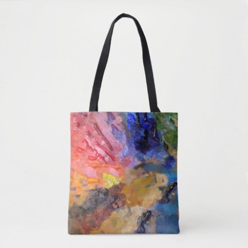 Painters Palette Colorful Paint  Tote Bag