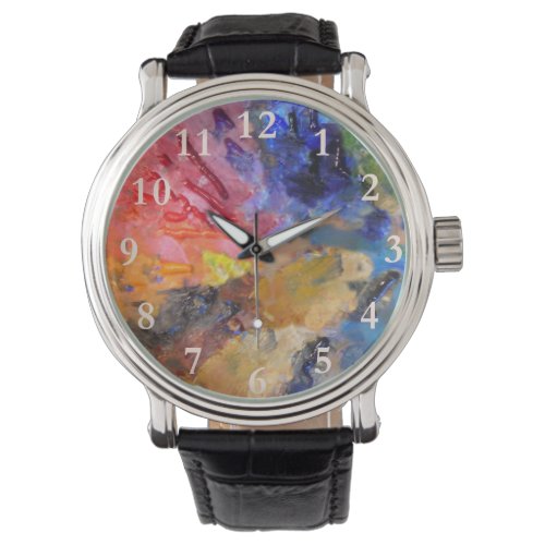 Painters Palette Colorful Paint  Watch