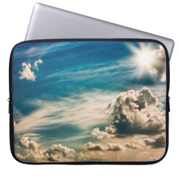 Paintery sky. Beautiful dramatic sky with clouds a Laptop Sleeve
