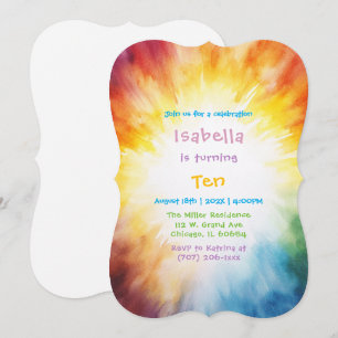Painting 10th Girl Birthday Invitation