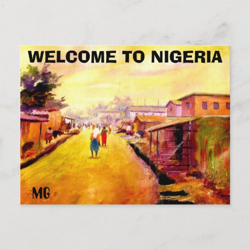 PAINTING 5 copy WELCOME TO NIGERIA  MG Postcard