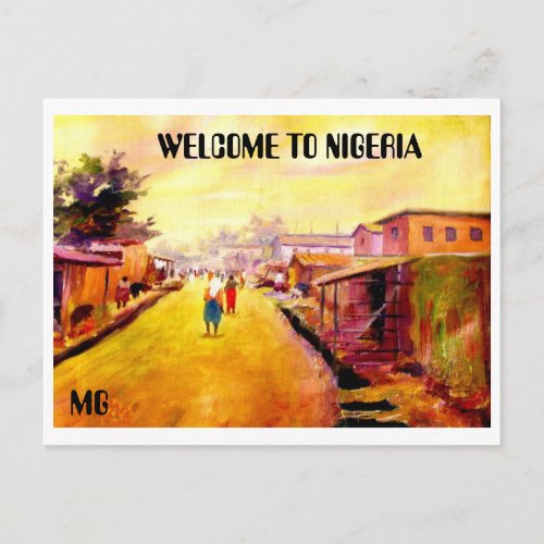 PAINTING 5 copy WELCOME TO NIGERIA  MG Postcard