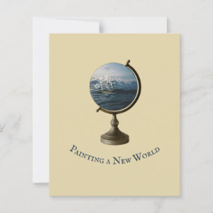 Painting A New World Ocean Globe Collage