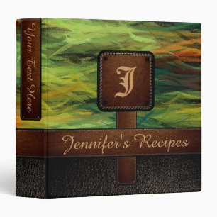 Painting Abstract Background Leather Look #13 Binder