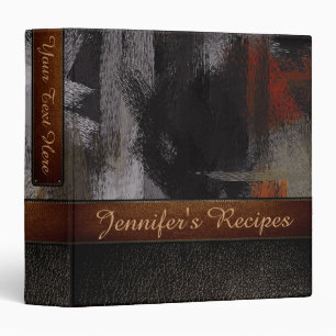Painting Abstract Background Leather Look #19 Binder
