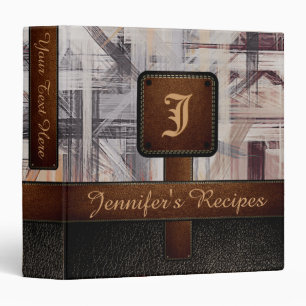 Painting Abstract Background Leather Look 3 Ring Binder