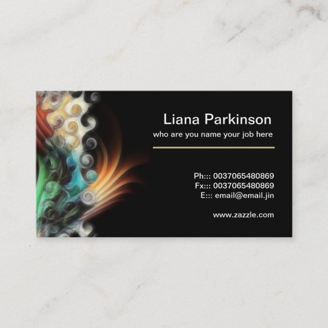 painting abstract business card (Front)