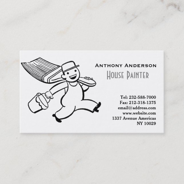 Painting and decorating business card (Front)