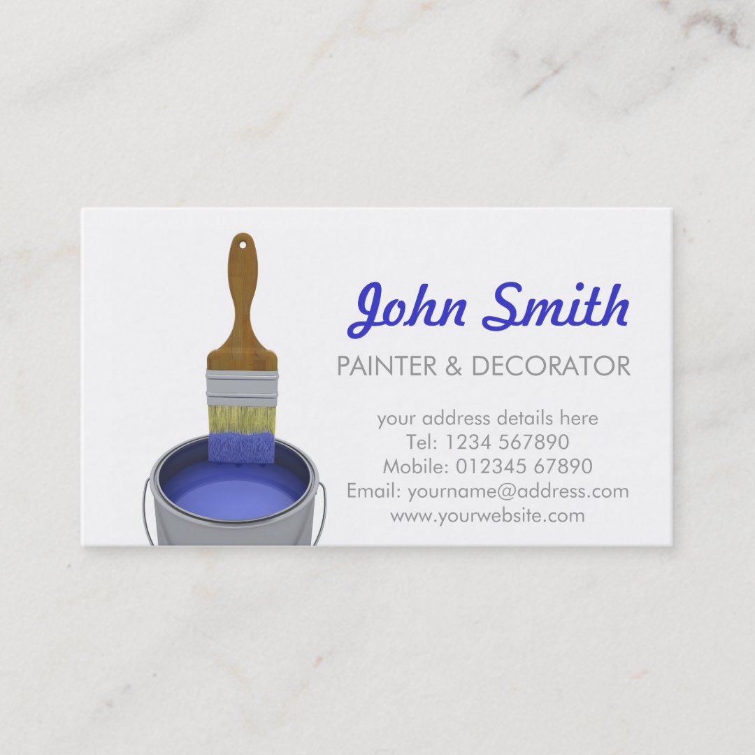 Painting and Decorating Business Card Zazzle