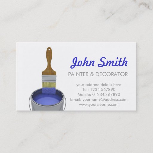 Customizable Painting and Decorating Business Card