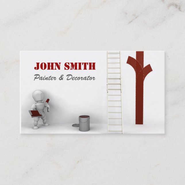 Painting and Decorating Business Card (Front)