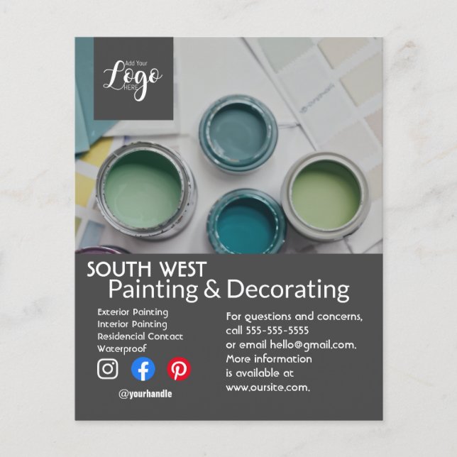 Painting and decorating business  flyer (Front)