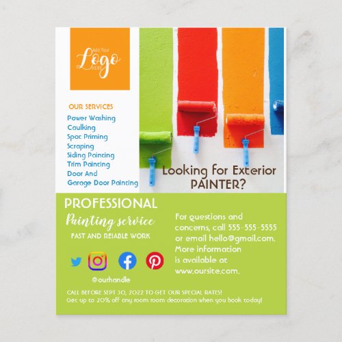 Painting and decorating handyman flyer