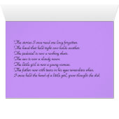 Painting and poem by Dale Candee “My little girl” (Inside Horizontal (Bottom))