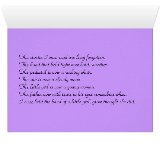 Painting and poem by Dale Candee “My little girl” (Inside Horizontal (Bottom))