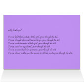 Painting and poem by Dale Candee “My little girl” (Inside Horizontal (Top))