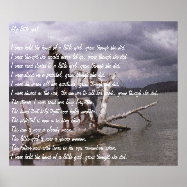 Painting and poem by Dale Candee “My little girl” Poster (Front)